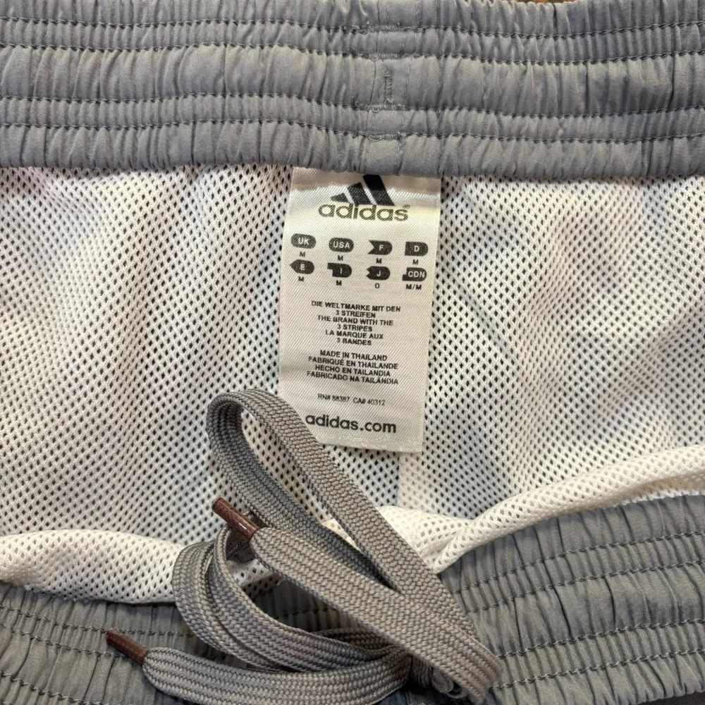 ADIDAS Athletic‎ Shorts Mens Gray Climacool Drawstring Running Gym